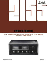 McIntosh MC-2155 - Owners manual
